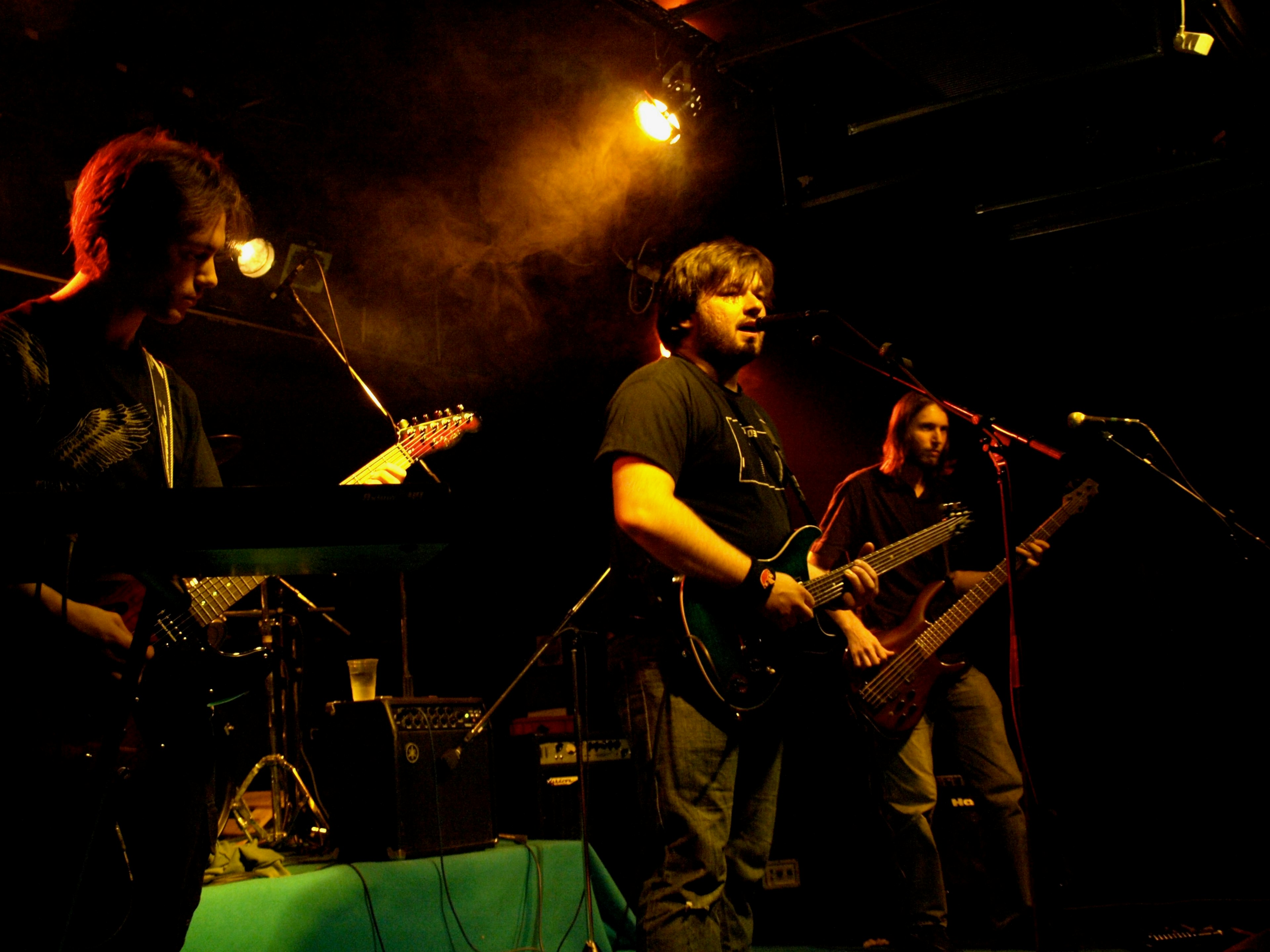 Two Clouds Away (Clodéric's band at University) playing live on stage