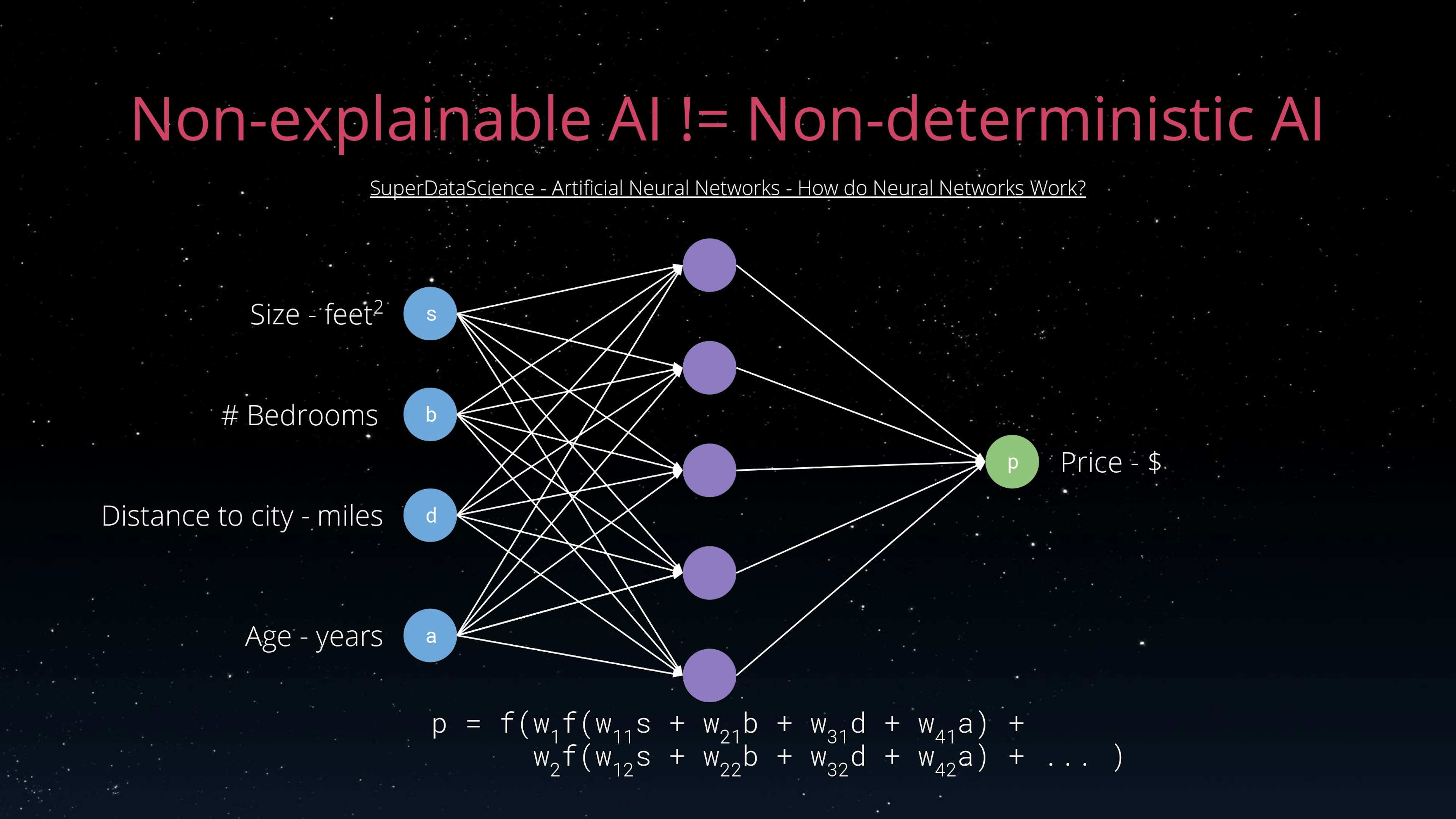The three stages of Explainable AI - Non-explainable AI != Non-detemistic AI